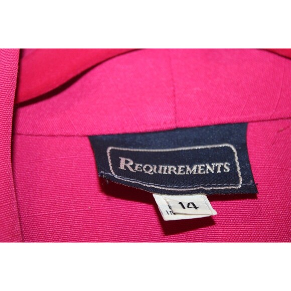 Vintage Requirements Womens Blazer Jacket Linen Blend Pink Size 14 - Picture 3 of 7